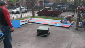 Installation of Playground Rubber Tiles